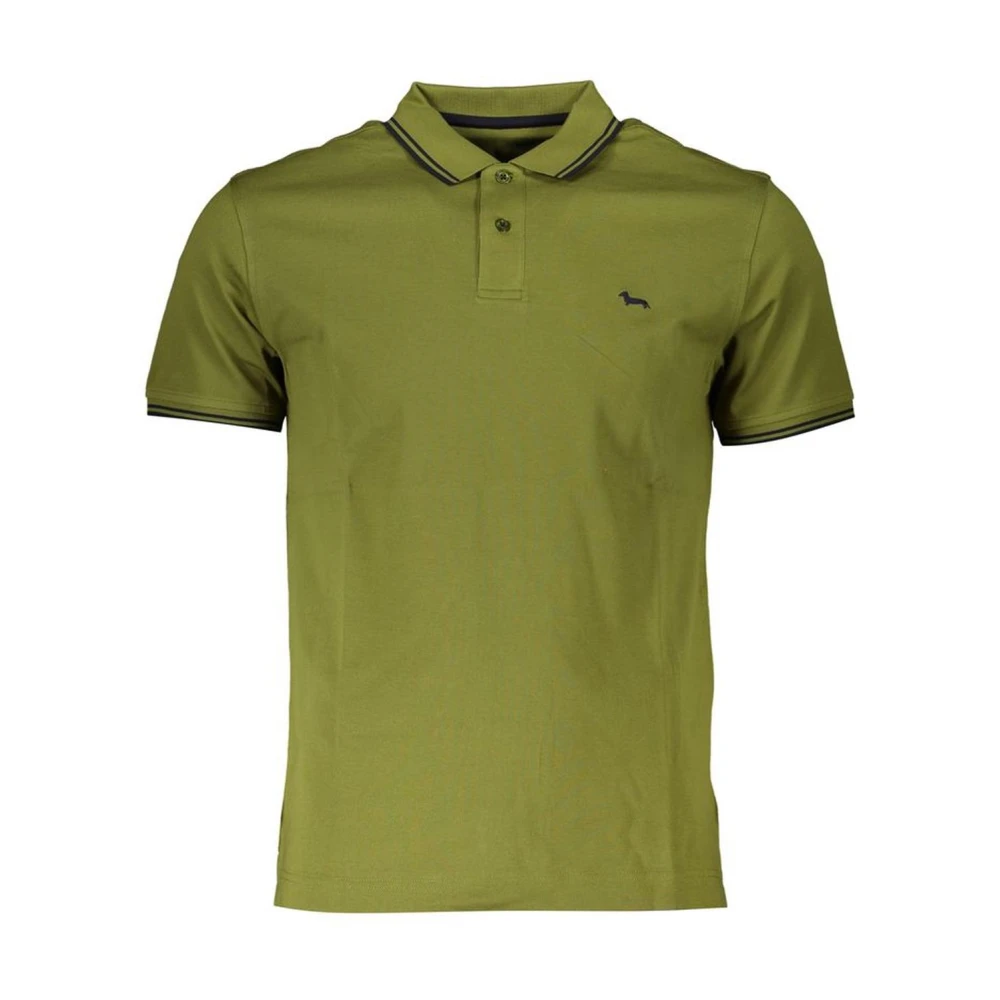 Harmont & Blaine Narrow Fit Polo Shirt With Contrast Details And Logo Embroidery - Male - Polo Shirts - Green - S - Tops - Image 1