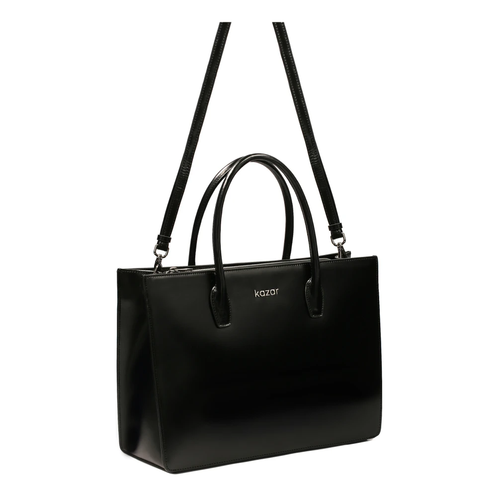 Kazar Grote elegante minimalistische stijl handtas Black Dames