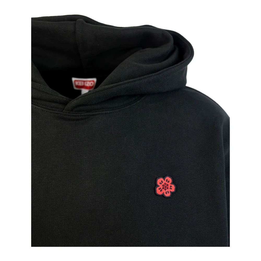 Kenzo Zwarte Bloem Hoodie Sweater Black Heren