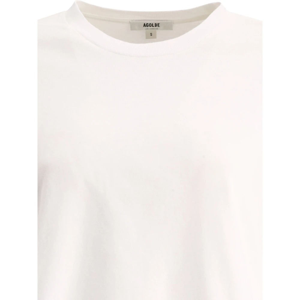 Agolde Mason Katoenen T-Shirt White Dames
