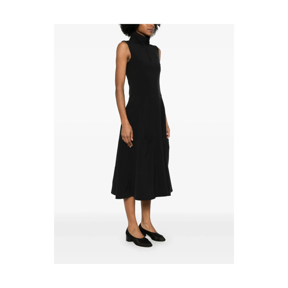 Y-3 Zwarte Mouwloze Jurk met Zakken Black Dames