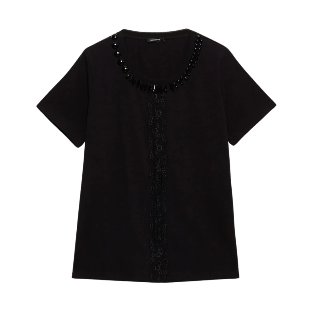 Elena Mirò Jersey Shirt Black Dames