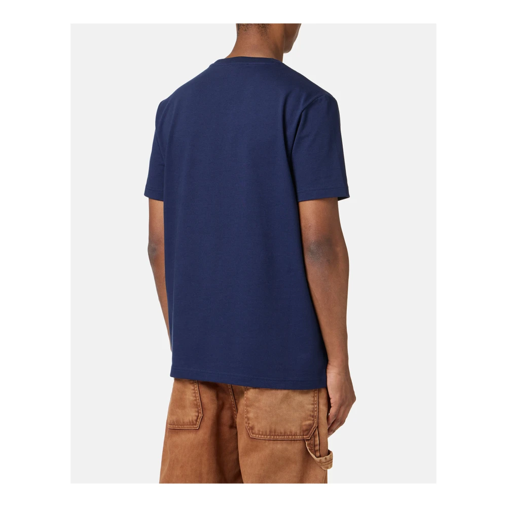 Iceberg Blauw klassiek regular fit katoenen jersey T-shirt Blue Heren
