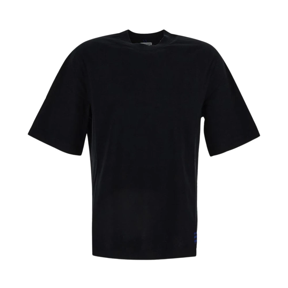 Burberry Zwarte T-shirts en Polos met Equestrian Knight Design Black Heren
