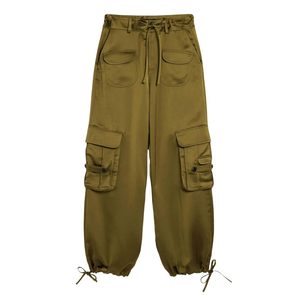 Desigual Kvinno Grön Byxor Dam, Xs, Polyester, Pant Fan Byxor