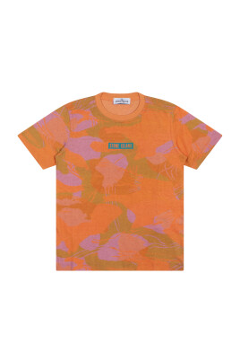 orange-logo-print-t-shirt-camouflage