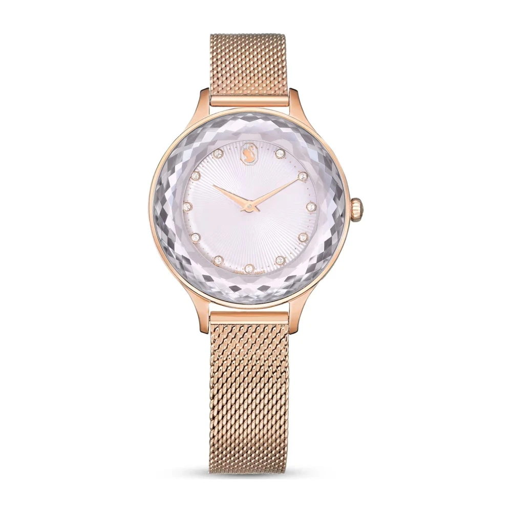 SWAROVSKI Nova Bangle Watch Rose Gold Tone Pink Crystal Face 5650011 New In Box - Image 2