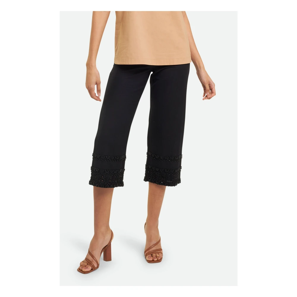 Twinset Wide Trousers Black Dames