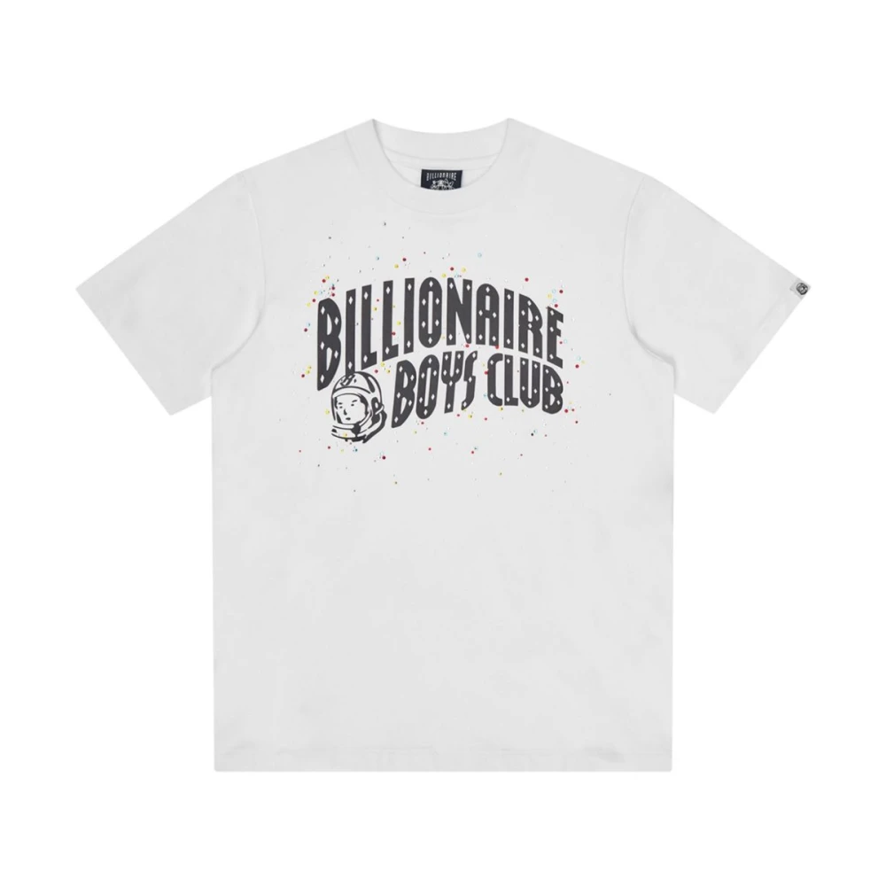 Billionaire Wit Logo Print Crew Neck T-shirts White Heren