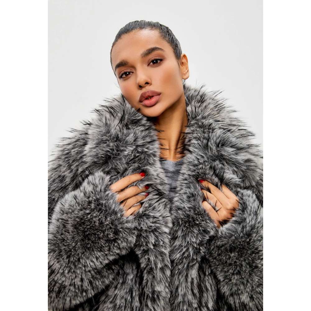 Cesare Gaspari Luxe Nepbontjas Natalie Zwart Gray Dames