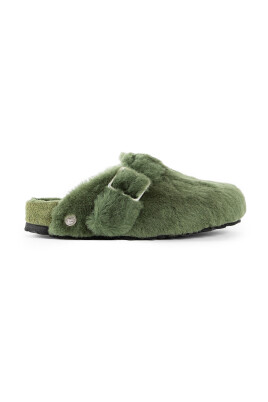shearling-open-back-buckled-strap-sandal