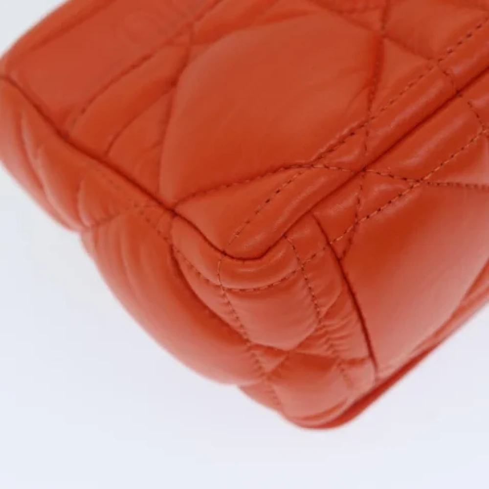 Dior Vintage Pre-owned Leather dior-bags Orange Dames