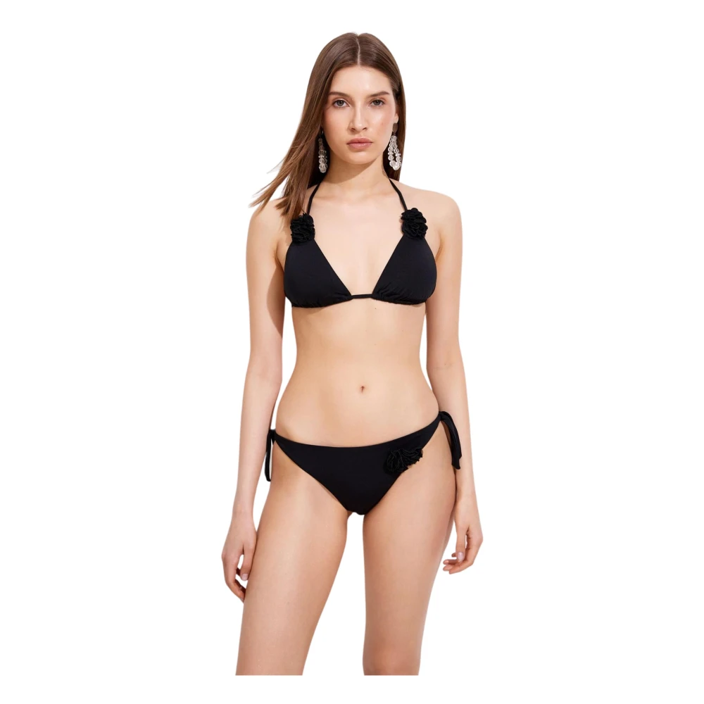 Twinset Zwarte Zee Glamour Driehoek Badpak Black Dames