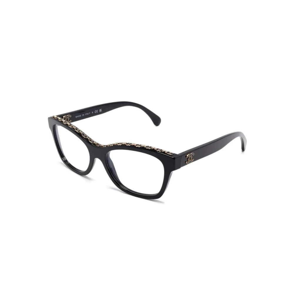Chanel Black Glasses, Female, 52 Mm, Butterfly Optical Frame