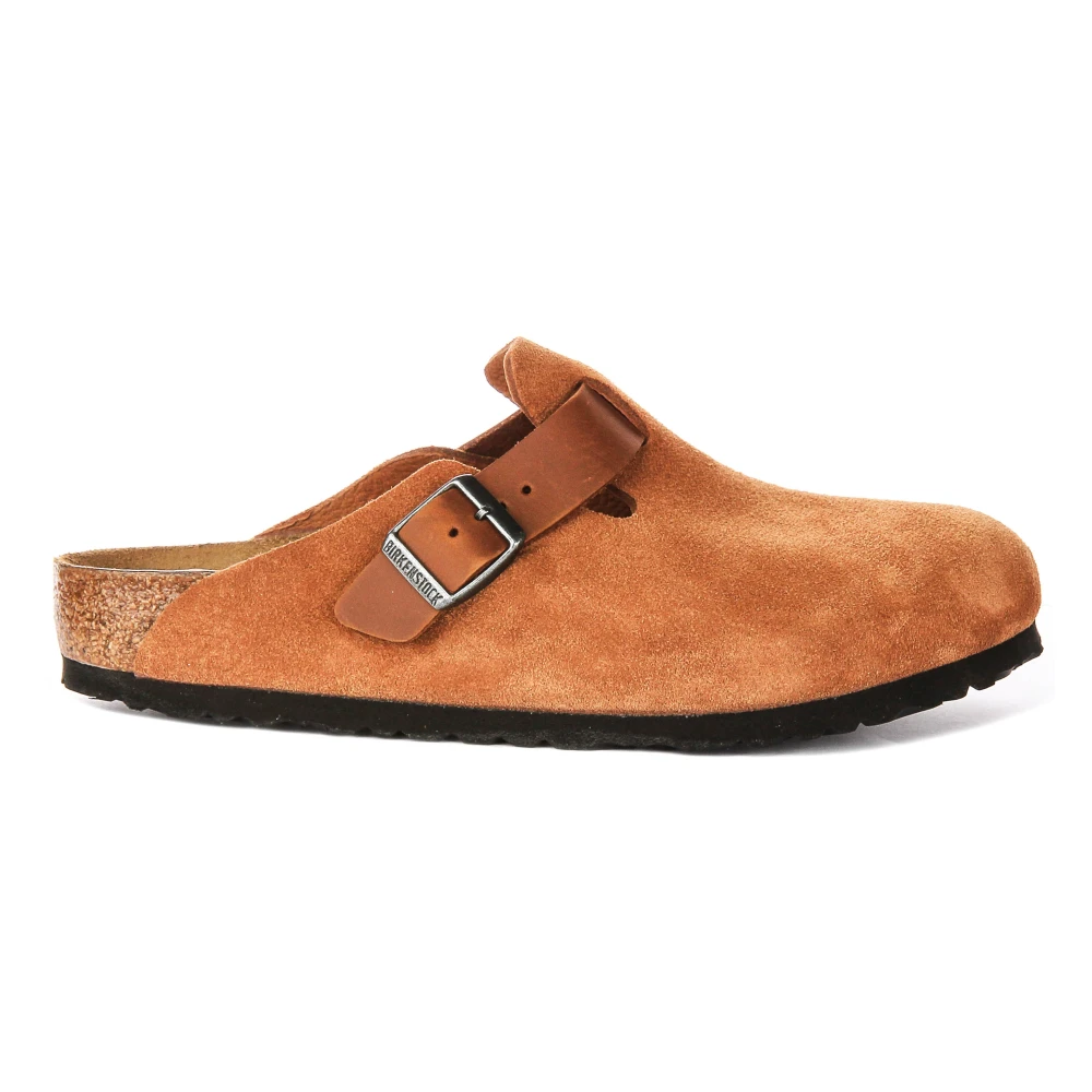Birkenstock Men's Brown Suede Leather Clogs In Cognac - Mules - 5 Uk - Shoes