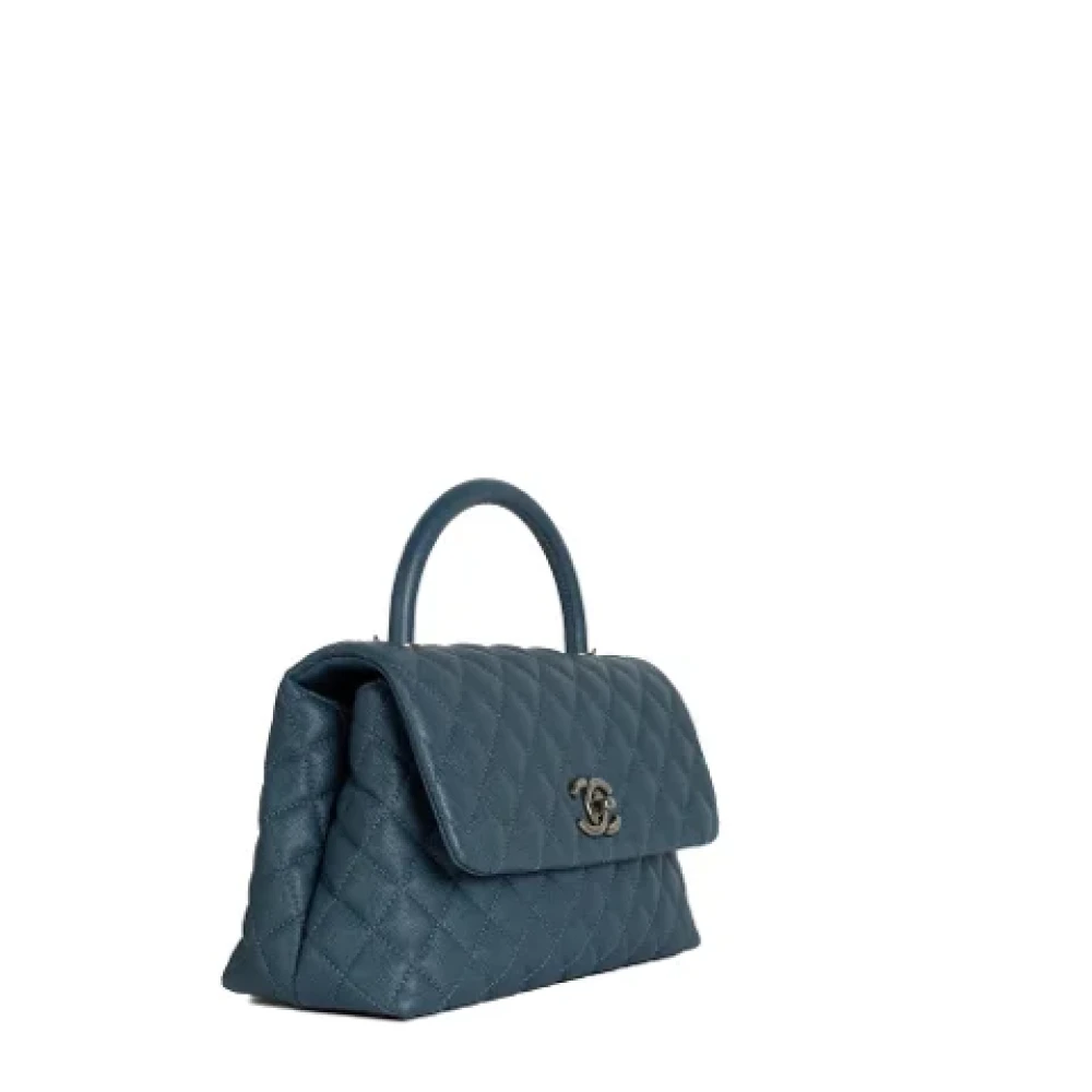 Chanel Vintage Pre-owned Leather chanel-bags Blue Dames