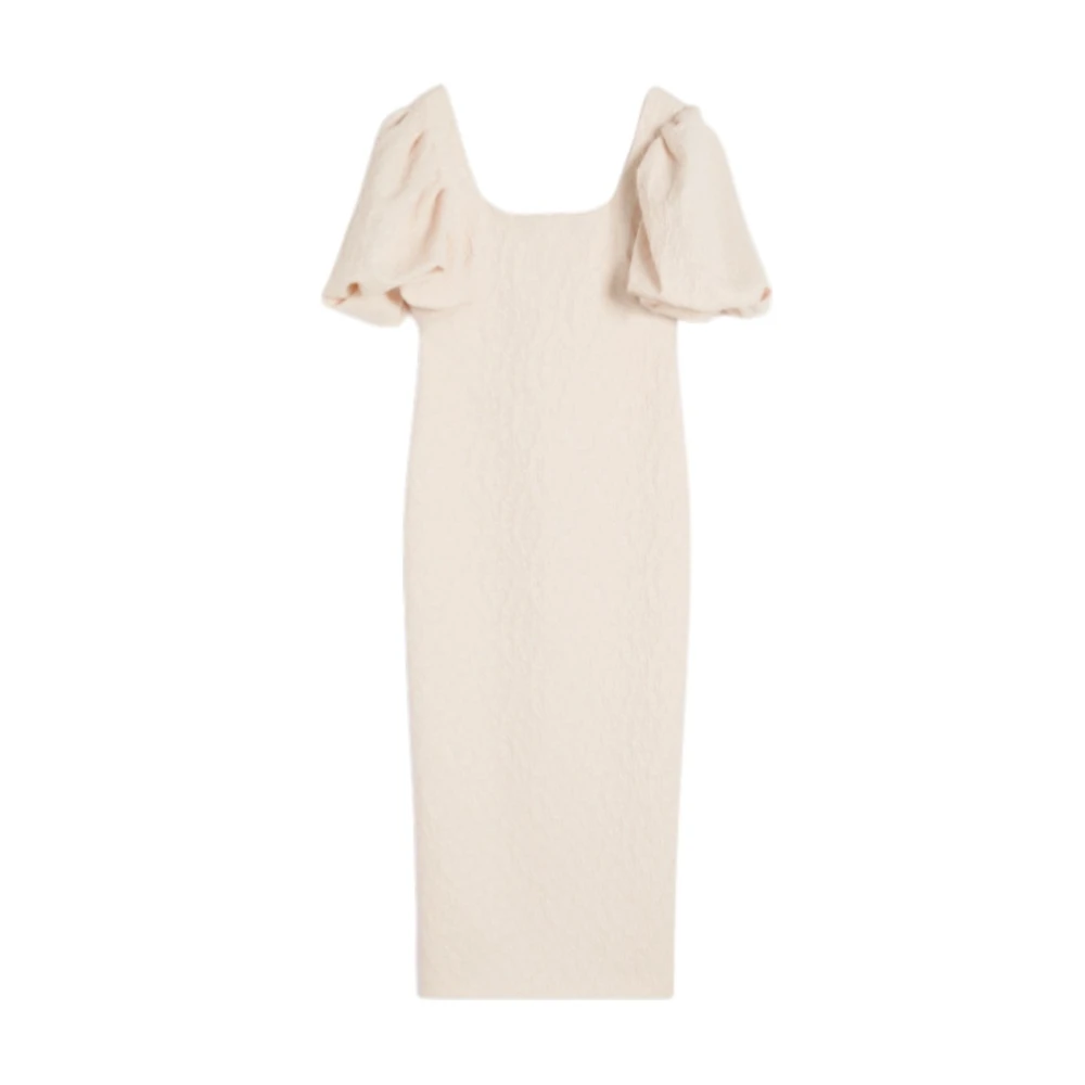 Max Mara Studio Mujer Beige - Vestido Jacquard Cloque - Dresses - L - Vestido Jacquard Cloque