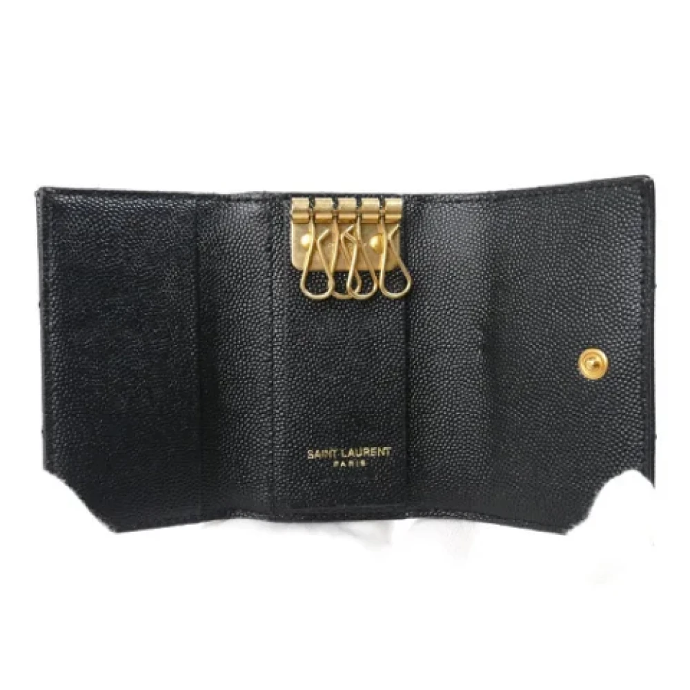 Saint Laurent Vintage Pre-owned Leather wallets Black Dames