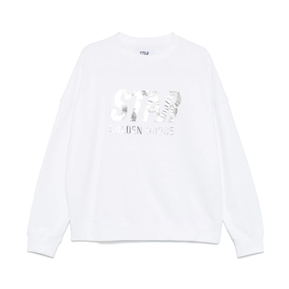 Golden Goose Witte Katoenen Crewneck Sweatshirt met Logo White