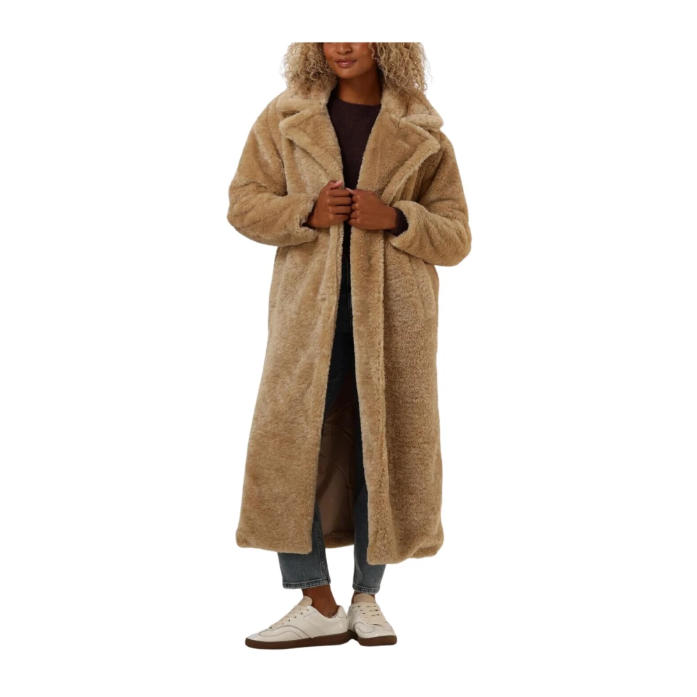 Notre-v Faux Fur Jas Nv-Eddie Beige Dames