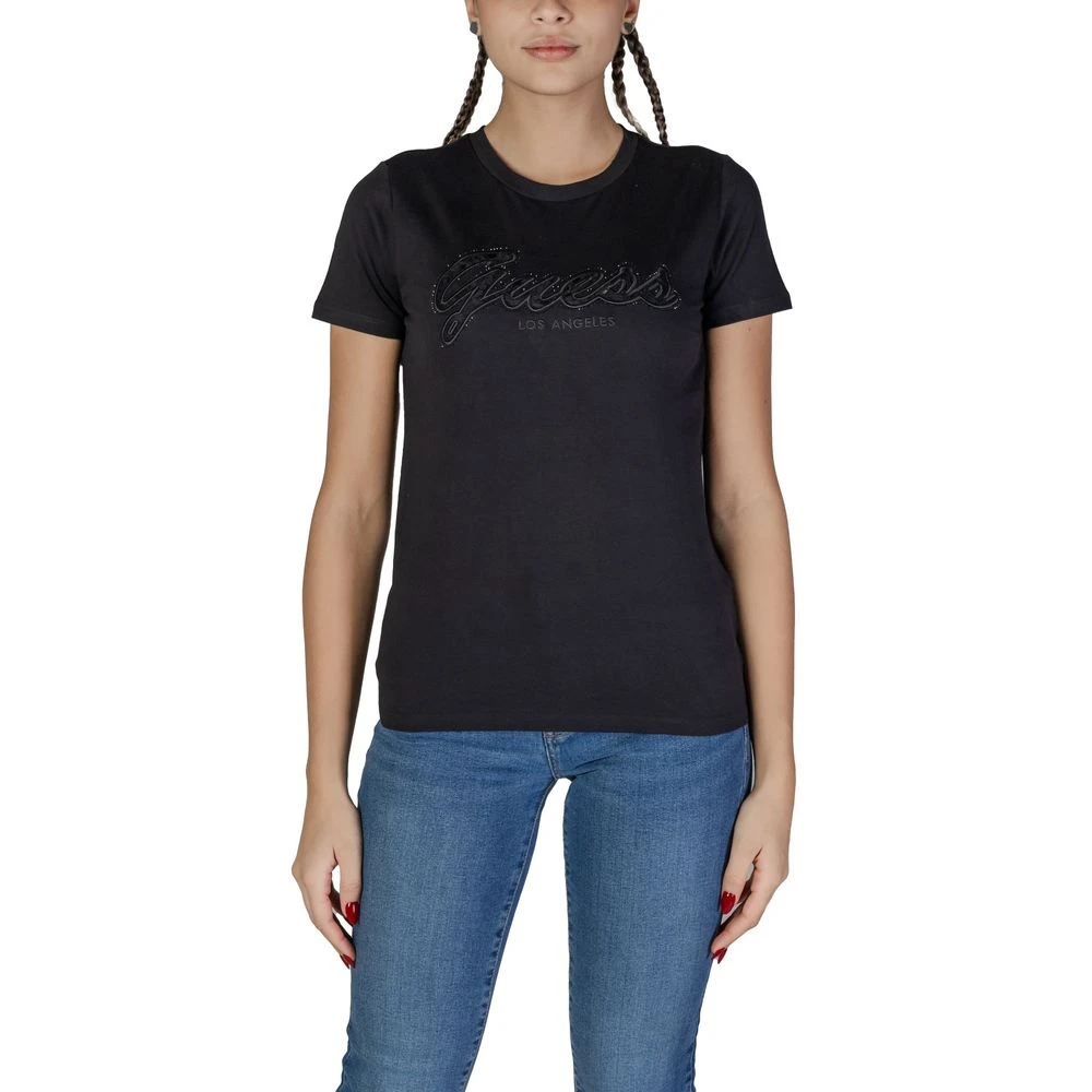 Guess Zwarte Katoenen Dames T-shirt Black Dames