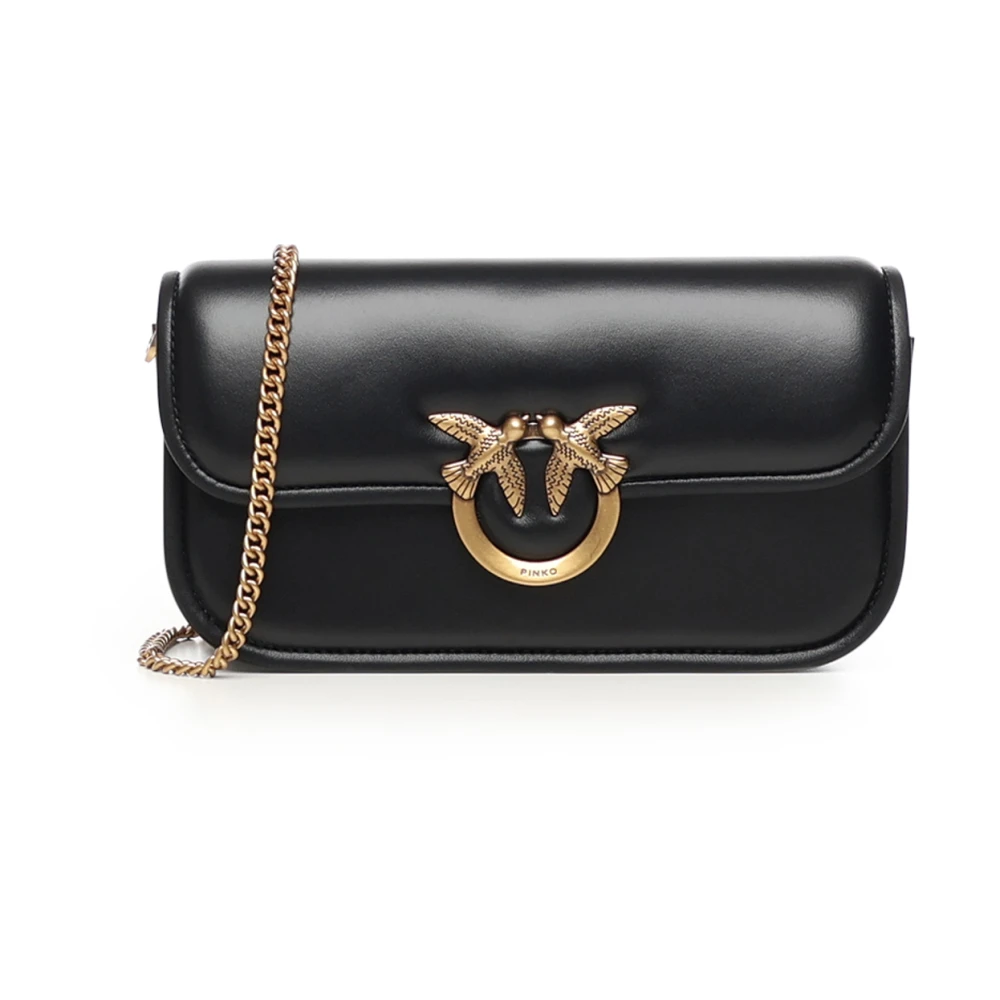 Pinko Women's Black Cross Body Bags, One Size, Small Love Bag Box