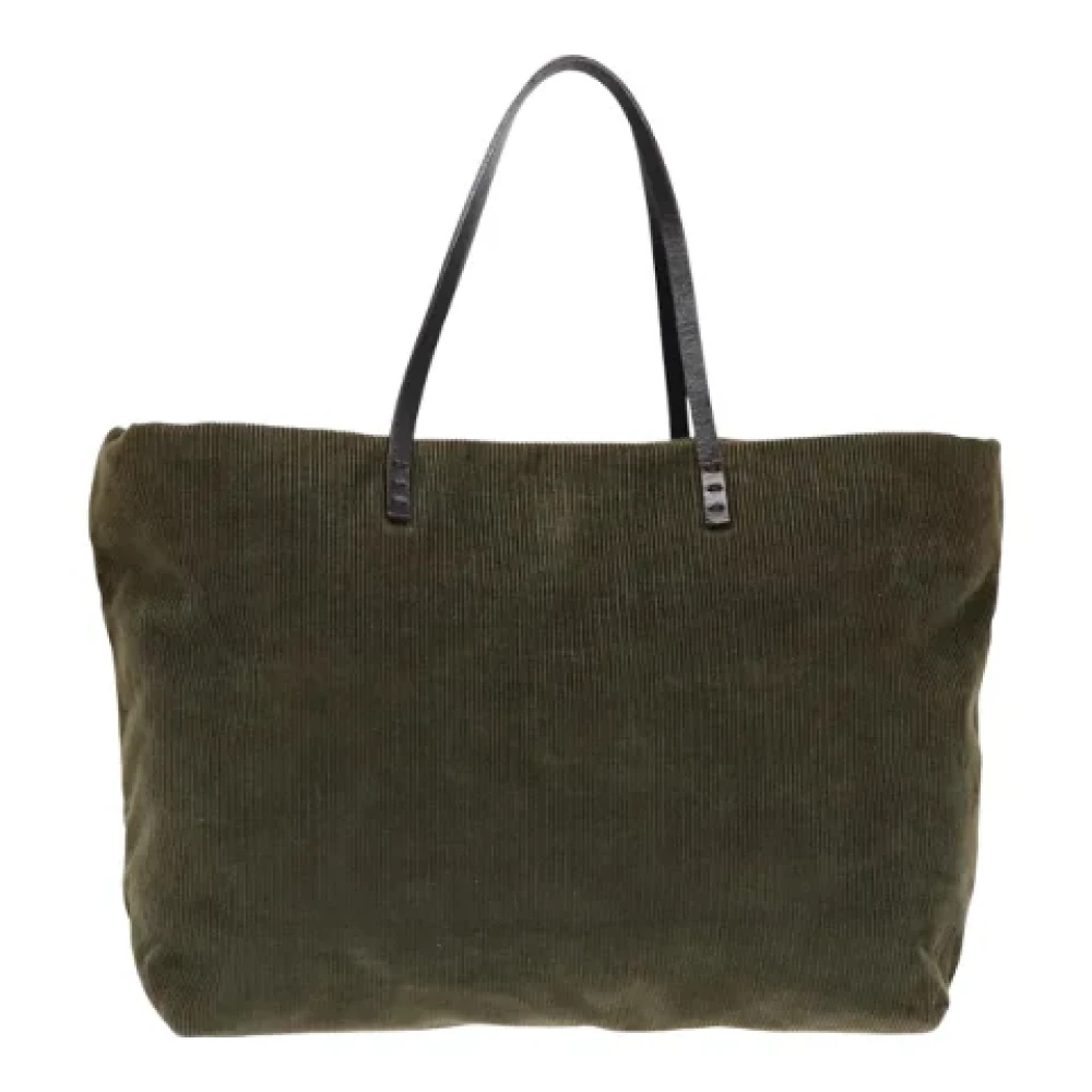 Fendi Vintage Pre-owned Corduroy fendi-bags Green Dames