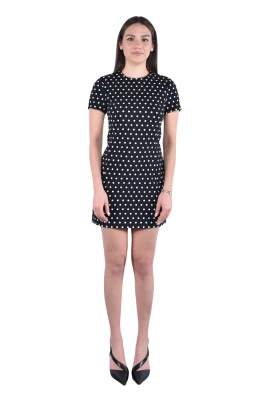 Polka-Dot Straight Dress