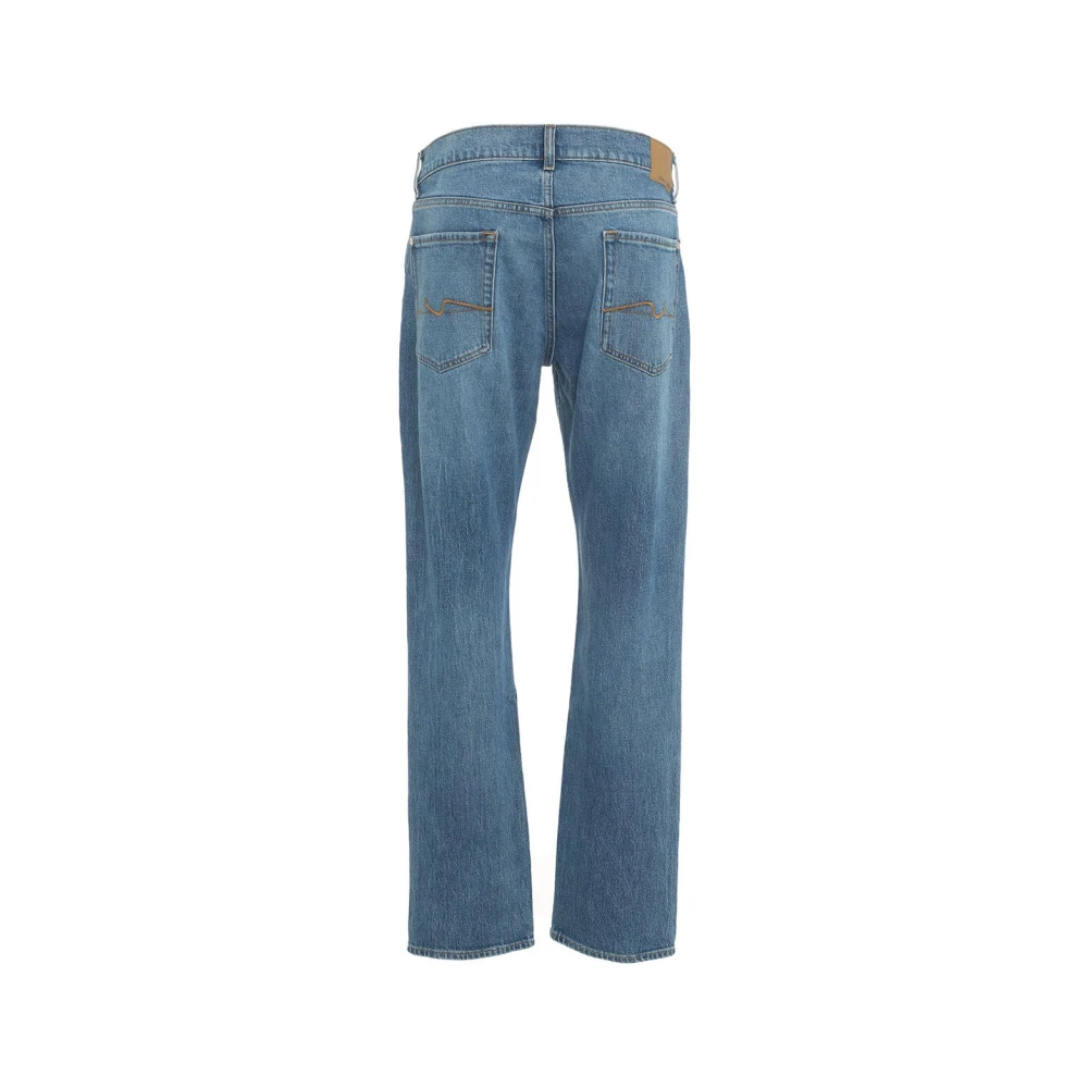 7 For All Mankind Blauwe Jeans The Straight Underline Blue Heren