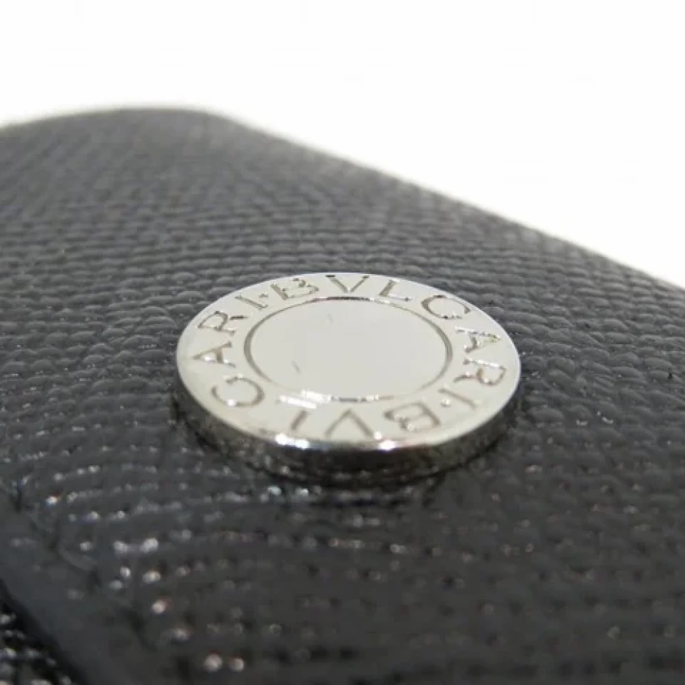 Bvlgari Vintage Pre-owned Leather key-holders Black Heren
