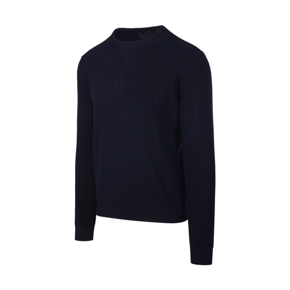 Roberto Collina Navy T-shirt Rt1110 Blue Heren