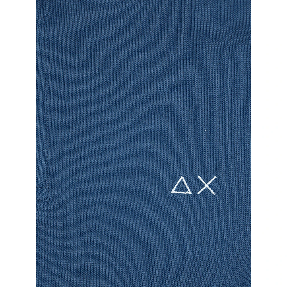 Sun68 Kleur Streep Polo Shirt Blue Heren