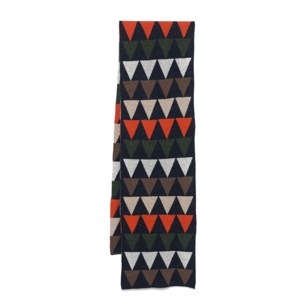 Lady Anne Kasjmier Geometrisch Intarsia Gebreid Sjaal Multicolor Heren