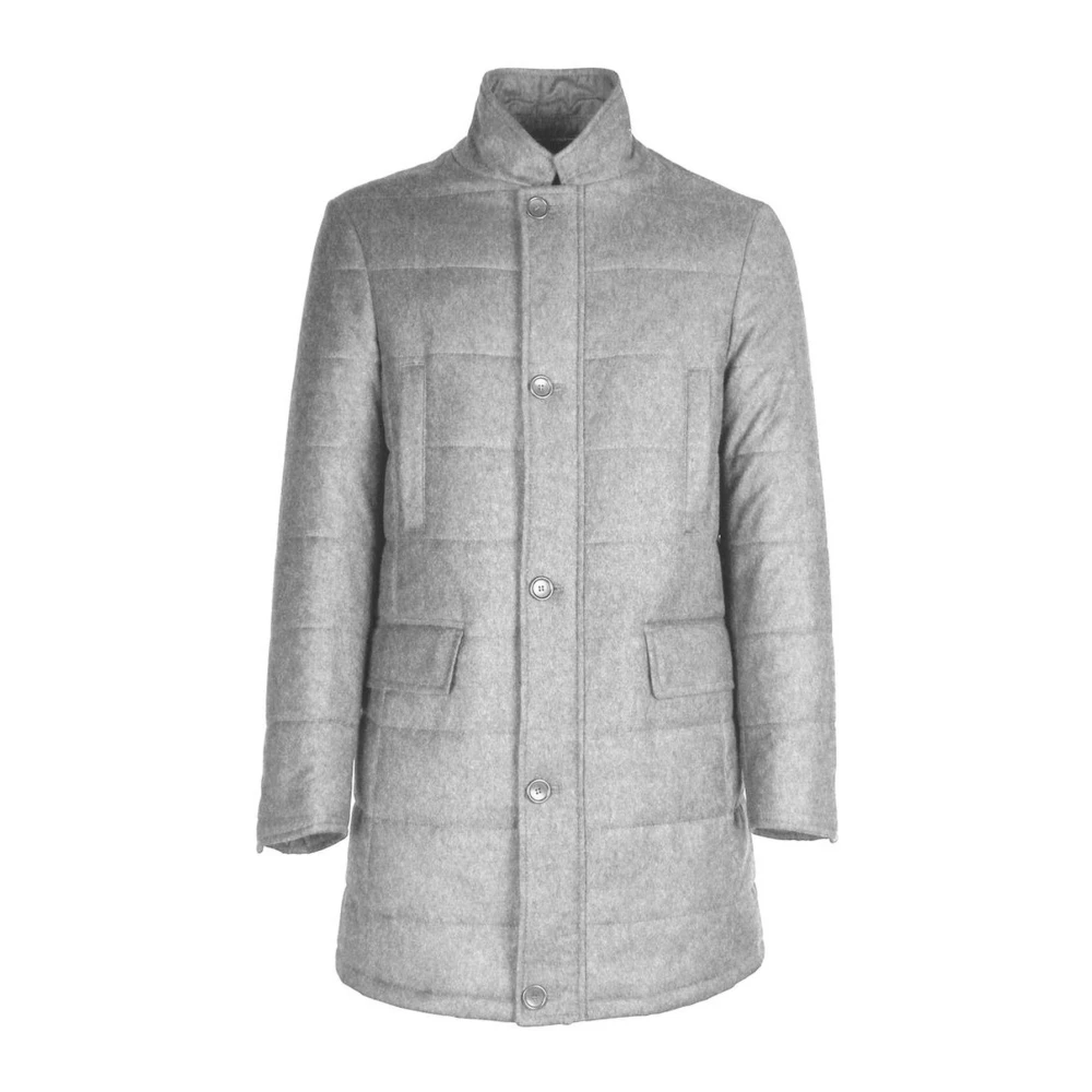 Made in Italia Regensysteem Wol Kasjmier Jas Gray Heren