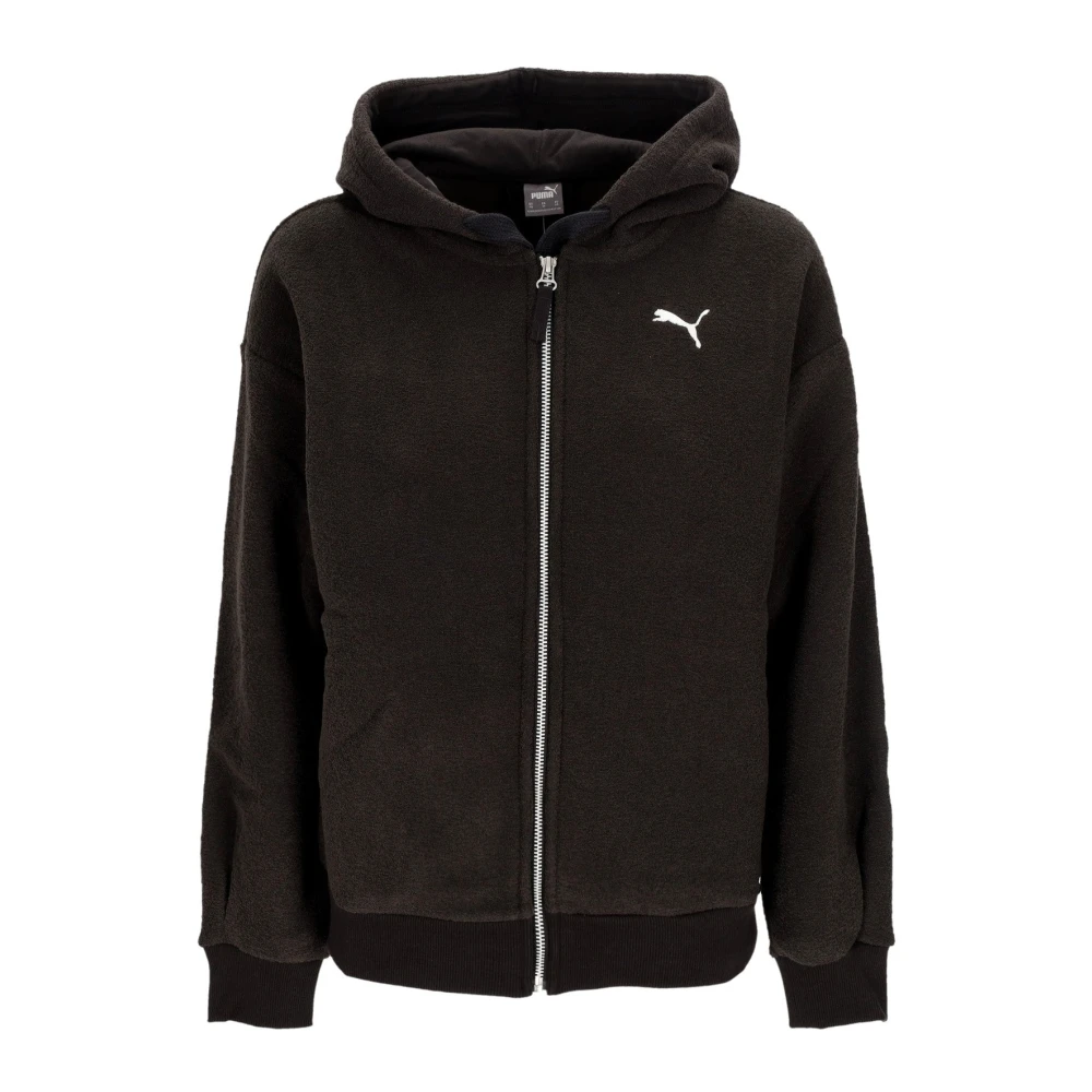 Puma Chenille Full-zip Winter Hoodie Zwart Black Dames