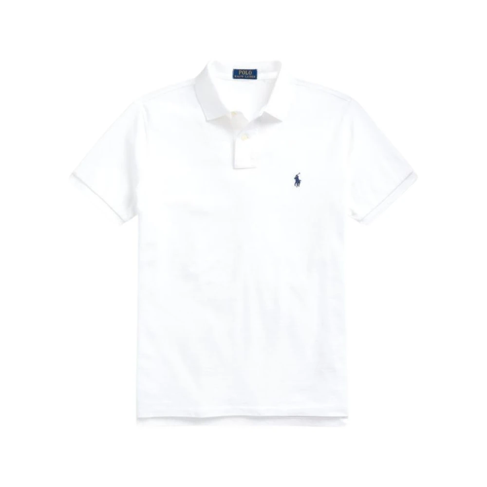 Ralph Lauren Vit Klassisk Custom Slim Fit Pikétröja