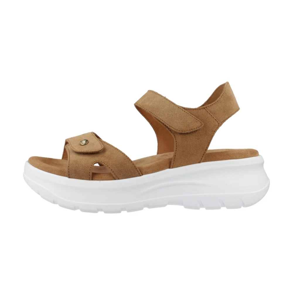 Panama Jack Platta Sandaler med Klibbig Rem Brown, Dam