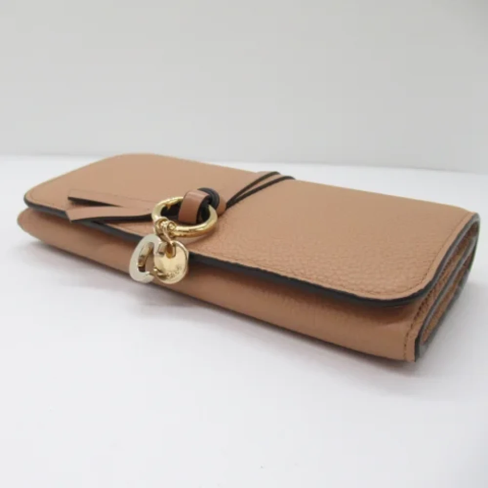 Chloé Pre-owned Leather wallets Brown Dames