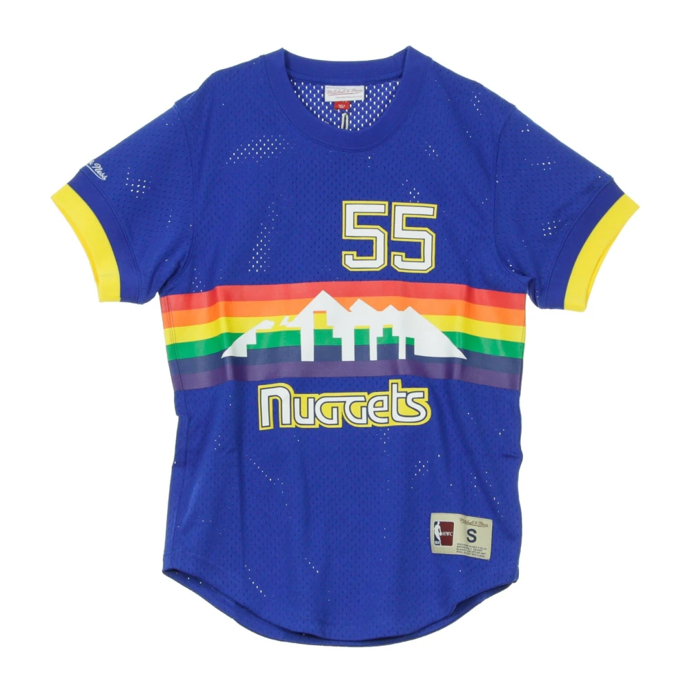 Mitchell & Ness Mesh Crewneck Jas Mutombo No.55 Blue Heren