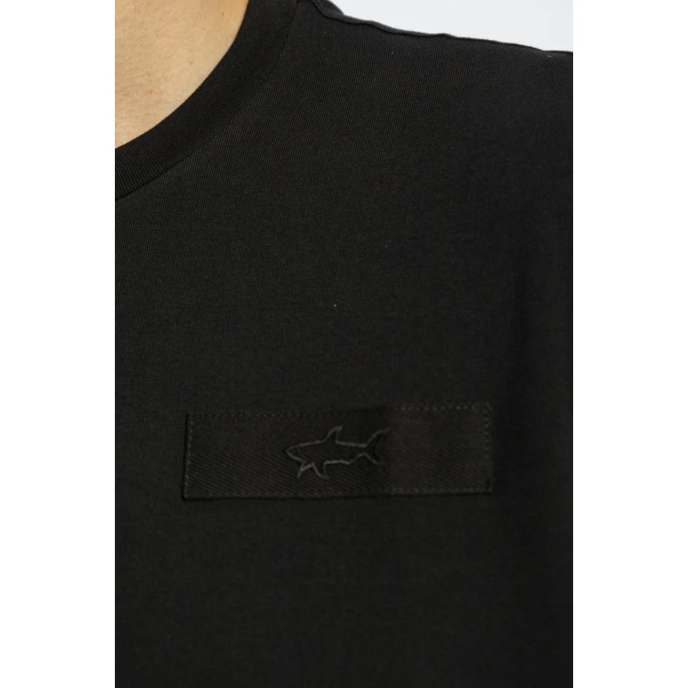 PAUL & SHARK T-shirt met logopatch Black Heren