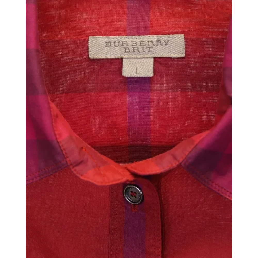 Burberry Vintage Pre-owned Cotton tops Multicolor Dames