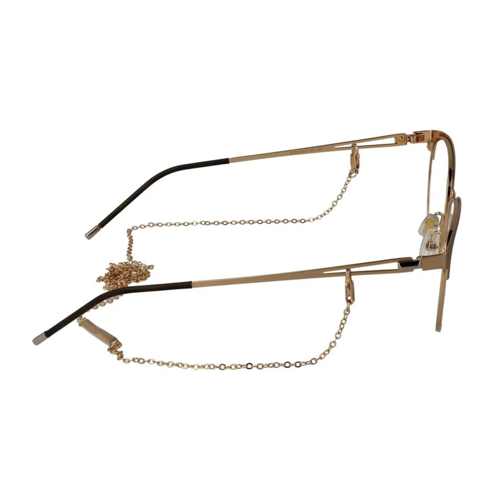 Hugo Boss Gouden Roestvrijstalen Optische Frames met Ketting Yellow Dames