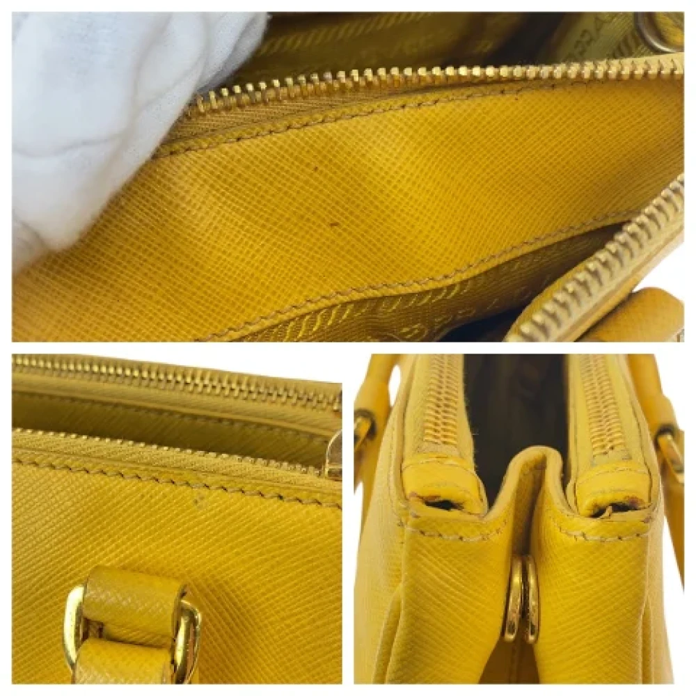Prada Vintage Pre-owned Leather totes Yellow Dames