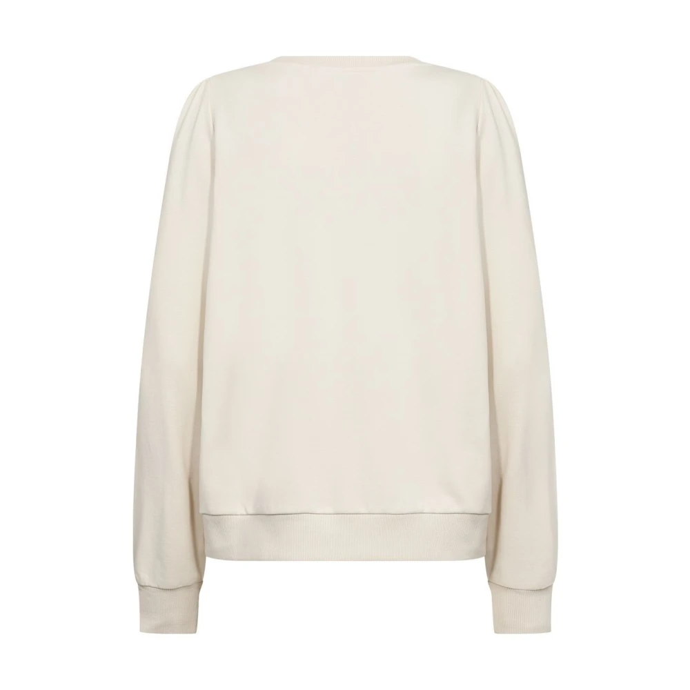 Soyaconcept Comfortabele ecru sweater met ronde halslijn Beige Dames