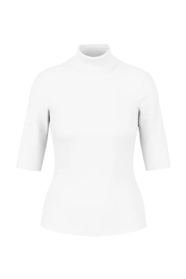 Ribbstickad polotopp