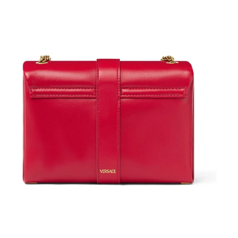 Versace Rode Kleio Crossbody Tas met Goudkleurige Details Red Dames