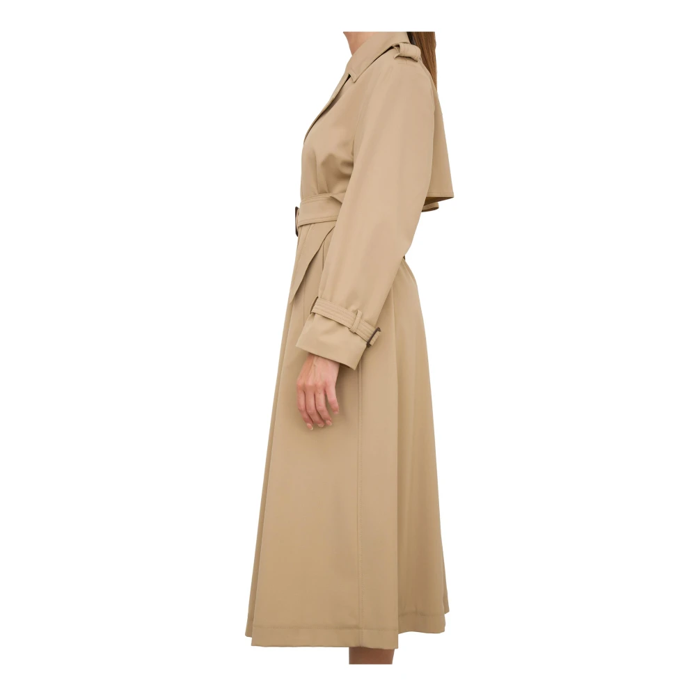 Max Mara Luxe Wollen Blend Trenchcoat Beige Dames