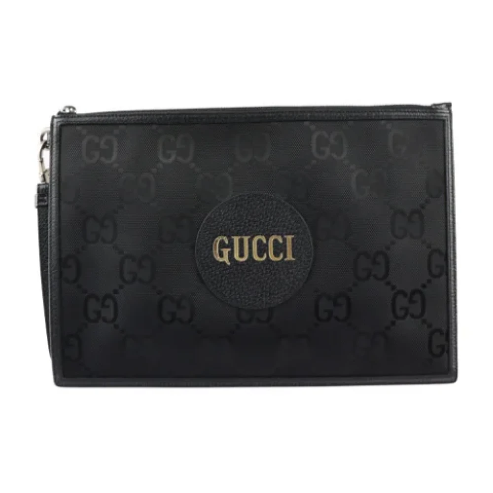 Gucci Vintage Pre-owned Fabric clutches Black Dames