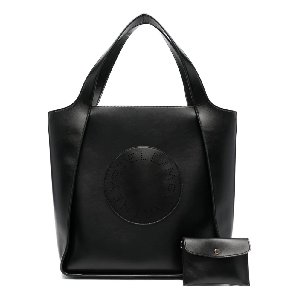 Stella Mccartney Zwarte Logo Tote Tas Black Dames