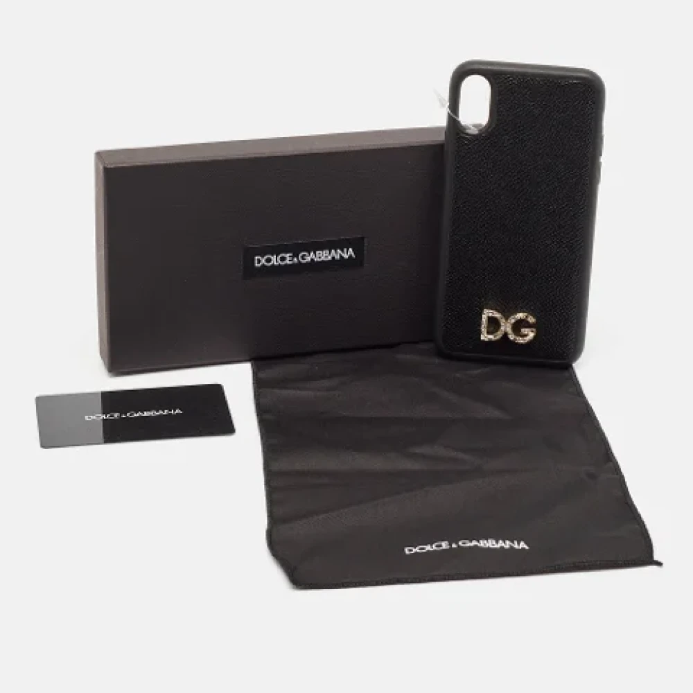 Dolce & Gabbana Pre-owned Leather home-office Black Dames